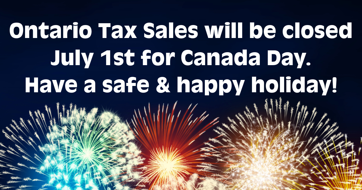 Canadadayfbookpost | property photo | ontario tax sales